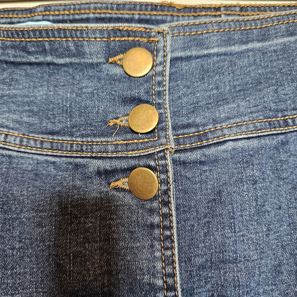Draper James Blue Denim A-Line Mini Skirt - Picture 3 of 9